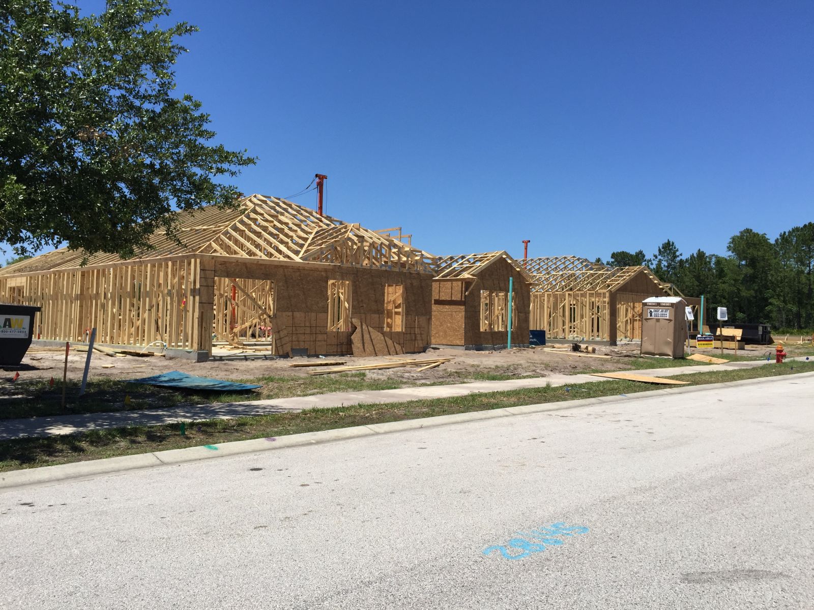 New home construction in Palm Coast, Fla.
